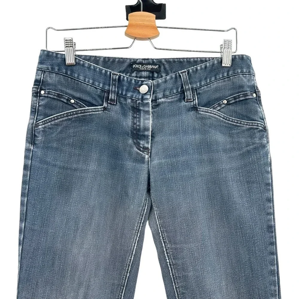 Dolce & Gabbana Low Rise Straight Leg Zipper Ankle Y2K‎ Jeans Size US 8